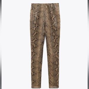 Zara High Rise Snake Print Legging